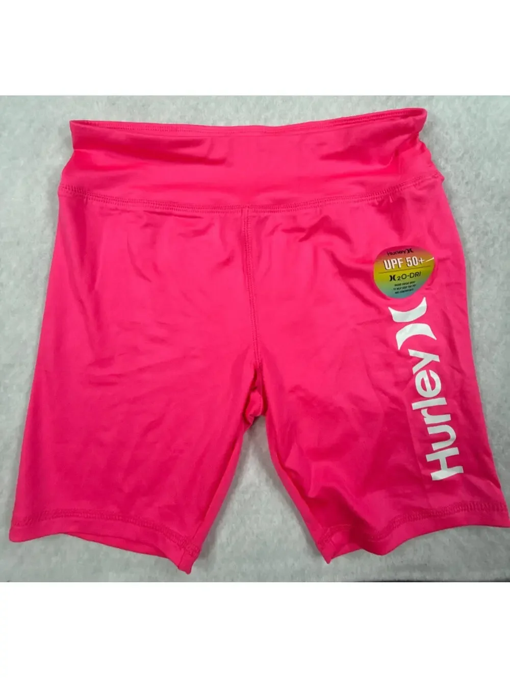 Hurley Girls XL 13-14 Years Pink High Rise Swim Shorts‎ UPF 50+ NWT